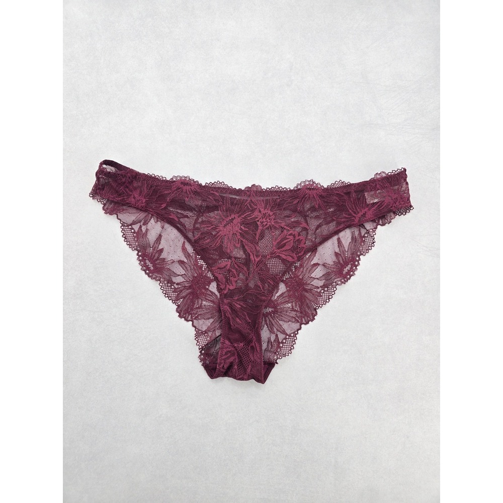 Maroon Red Lace Panty Dainty Whimsy Sexy Goth Fairy Coquette Bridal Size 1X